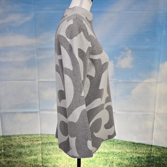 CHICO'S | PRINTED STRUCTURED MOCK-NECK SWEATER - Picture 6 of 16